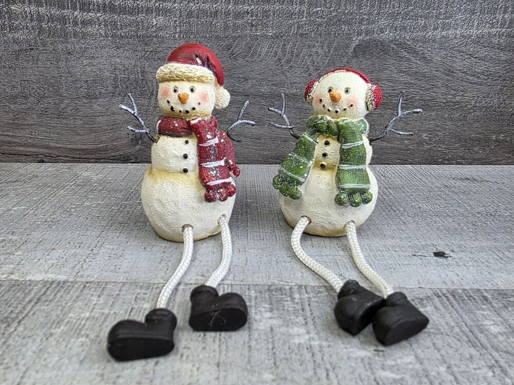 3" Frosty The Snowman Christmas Shelf Sitter Figurines w/ Dangling Legs g63d2